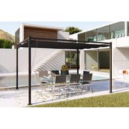 CONCEPT USINE Tusa : tonnelle autoportante 3x4m 12m2 , toile polyester grise
